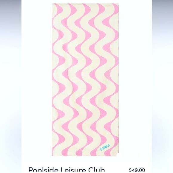 Funboy Poolside Leisure club retro pattern beach towel NWT - Picture 1 of 3